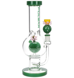 Pulsar 12.25" Peyote Bloom Bubble Base Water Pipe by Pulsar Glass