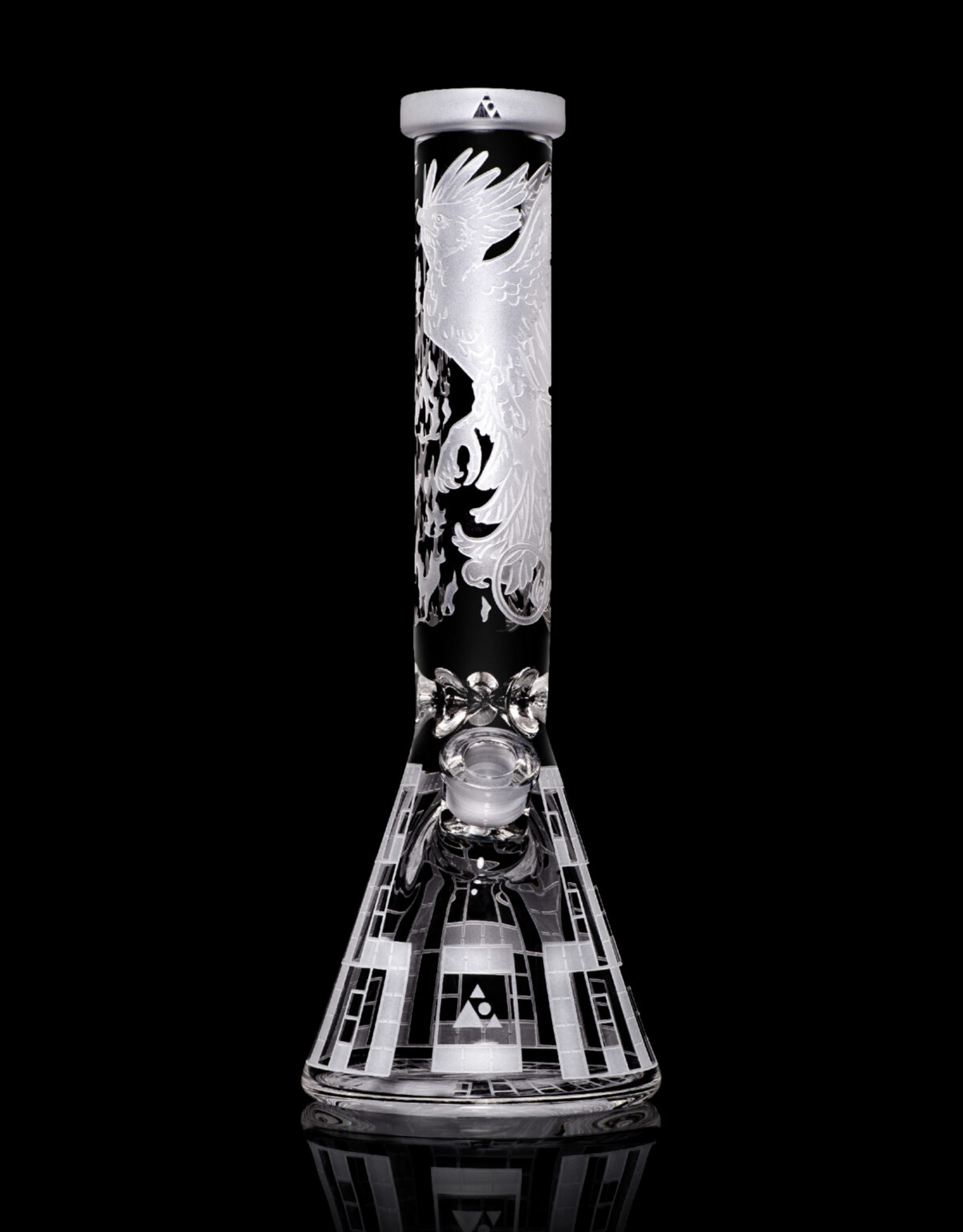 15" Phoenix Prison Beaker by Milkyway Glass
