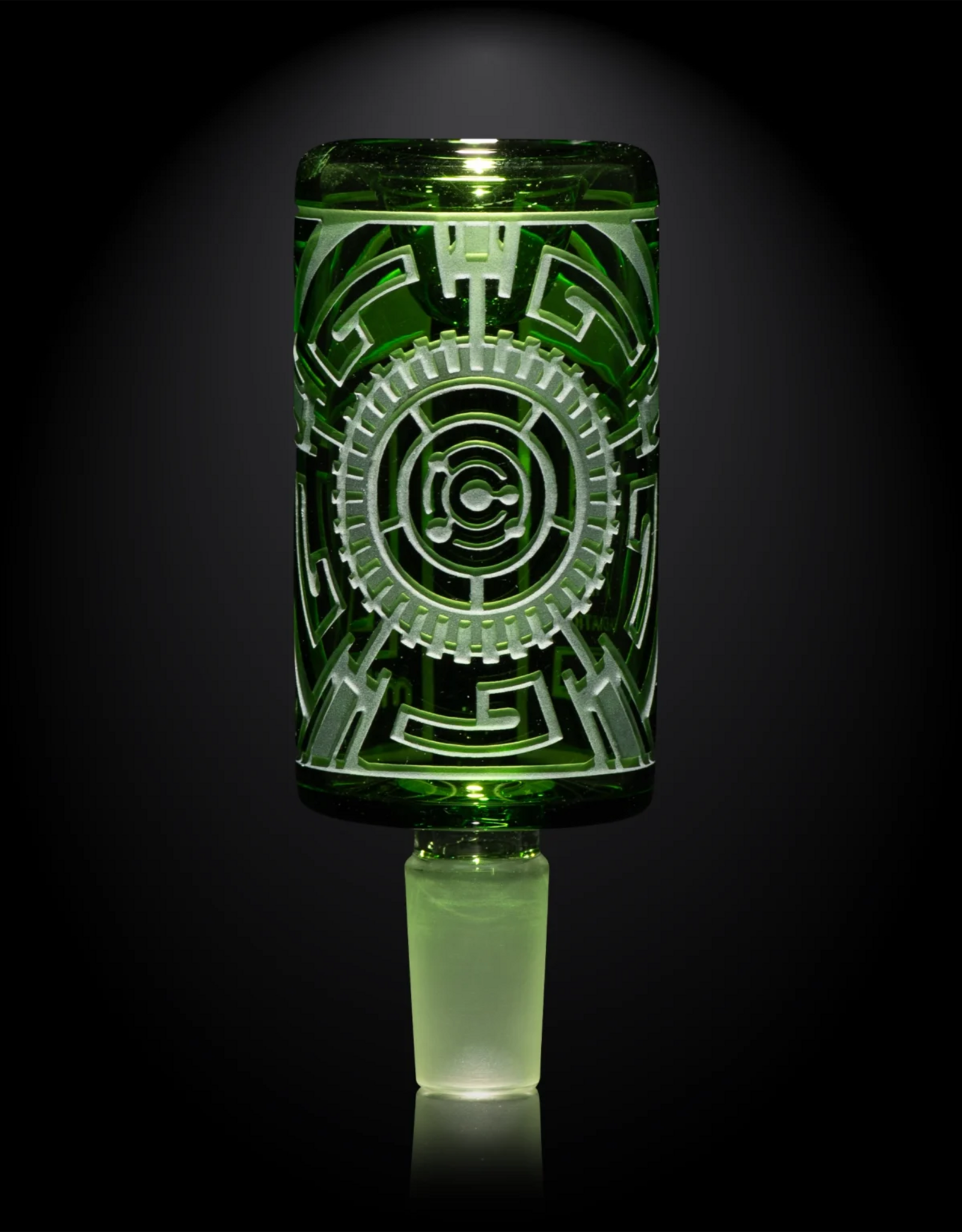 14mm Green Nuclear Long Bowl by Milkyway Glass