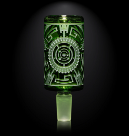 14mm Green Nuclear Long Bowl by Milkyway Glass
