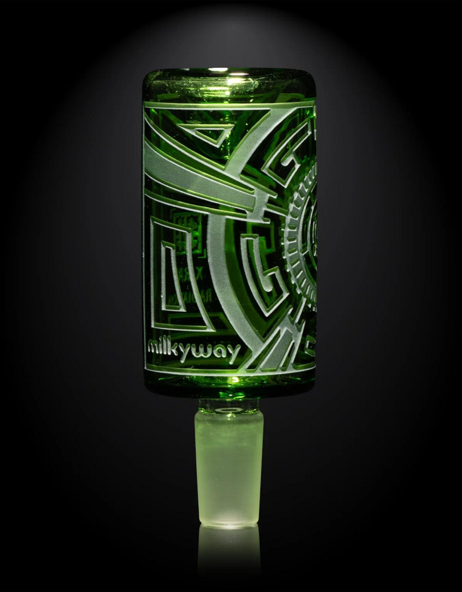 14mm Green Nuclear Long Bowl by Milkyway Glass