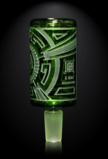 14mm Green Nuclear Long Bowl by Milkyway Glass