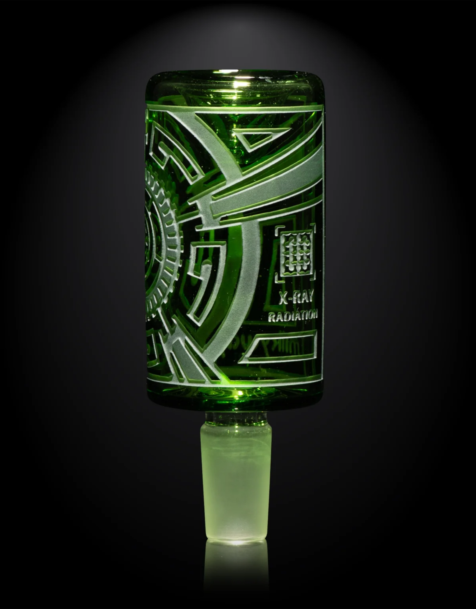14mm Green Nuclear Long Bowl by Milkyway Glass