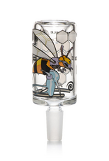 14mm Robo-Bees Bowl by Milkyway Glass