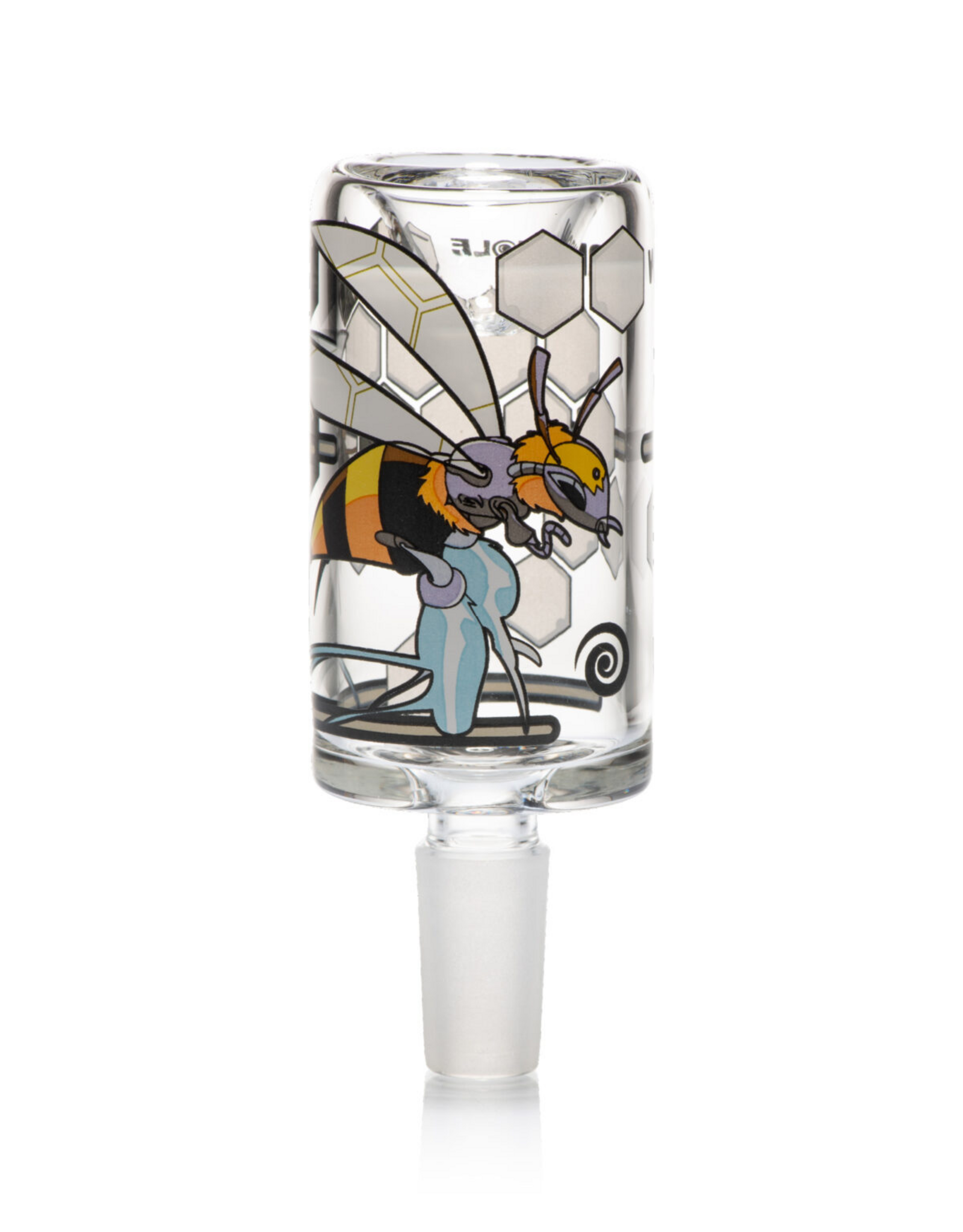 14mm Robo-Bees Bowl by Milkyway Glass