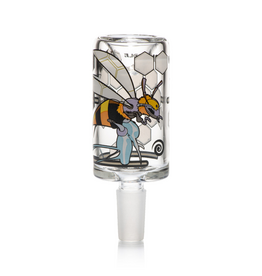 14mm Robo-Bees Bowl by Milkyway Glass