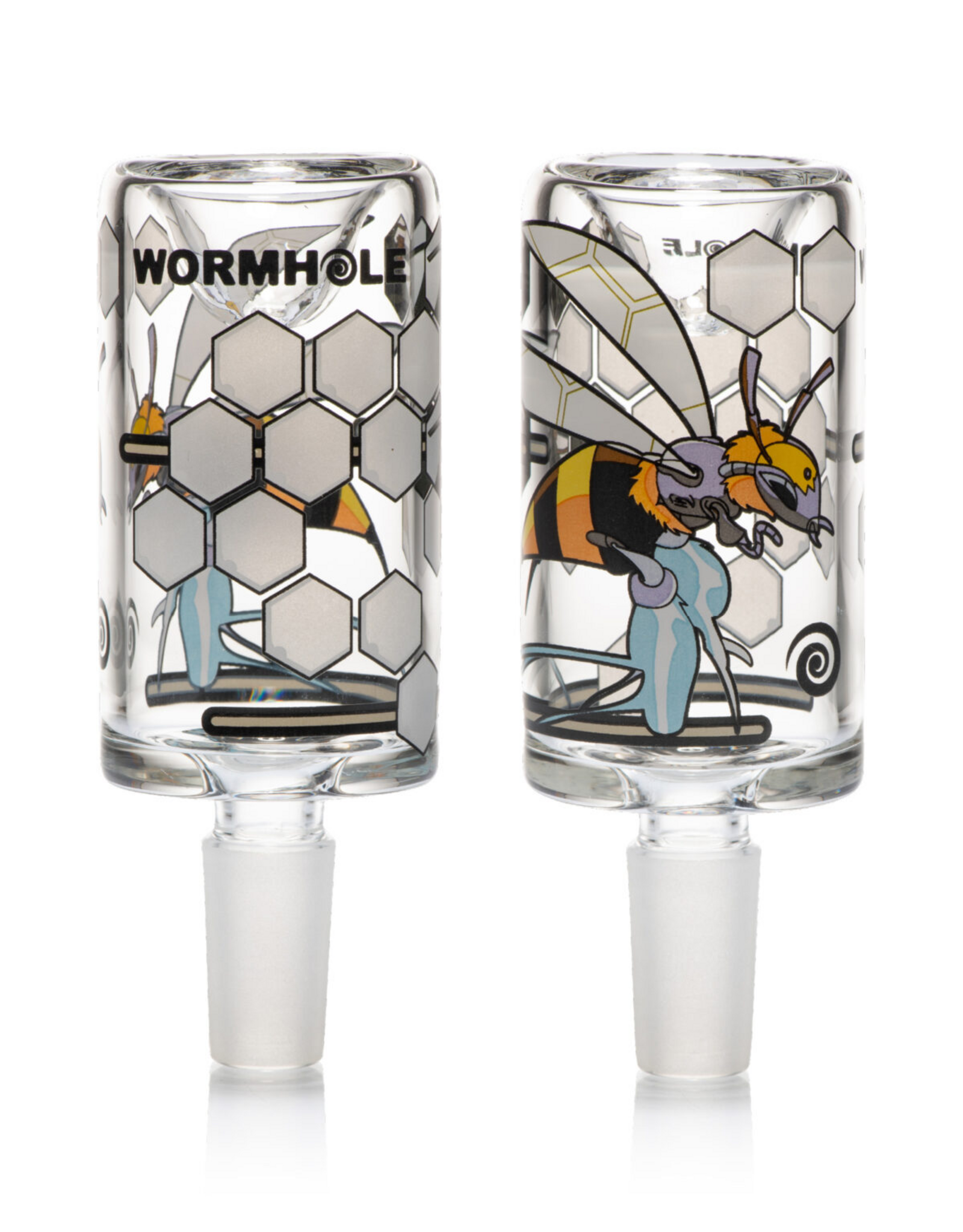 14mm Robo-Bees Bowl by Milkyway Glass