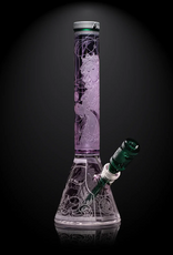 16" Purple Mistress of the Sea Beaker by Milkyway Glass