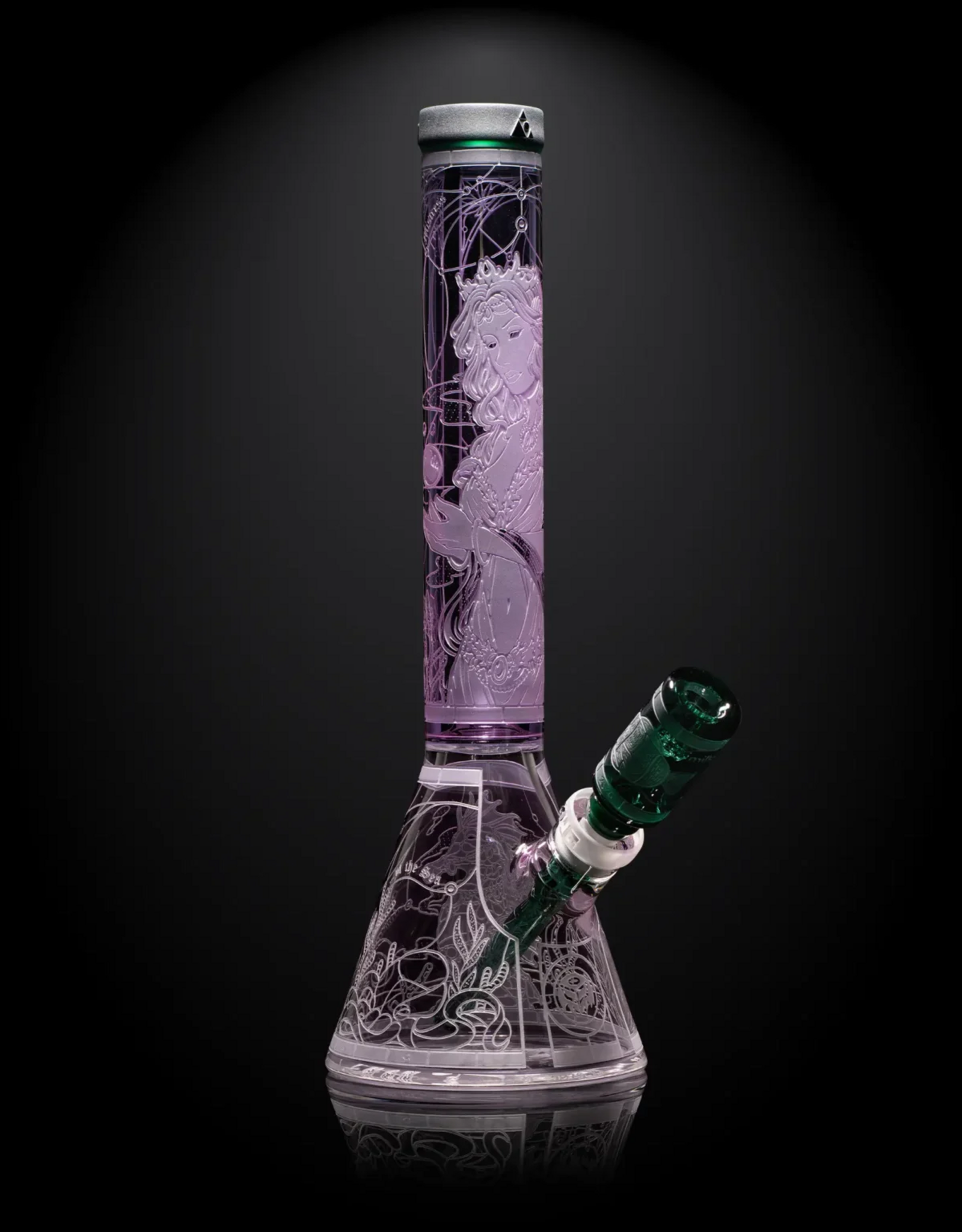 16" Purple Mistress of the Sea Beaker by Milkyway Glass