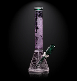 16" Purple Mistress of the Sea Beaker by Milkyway Glass
