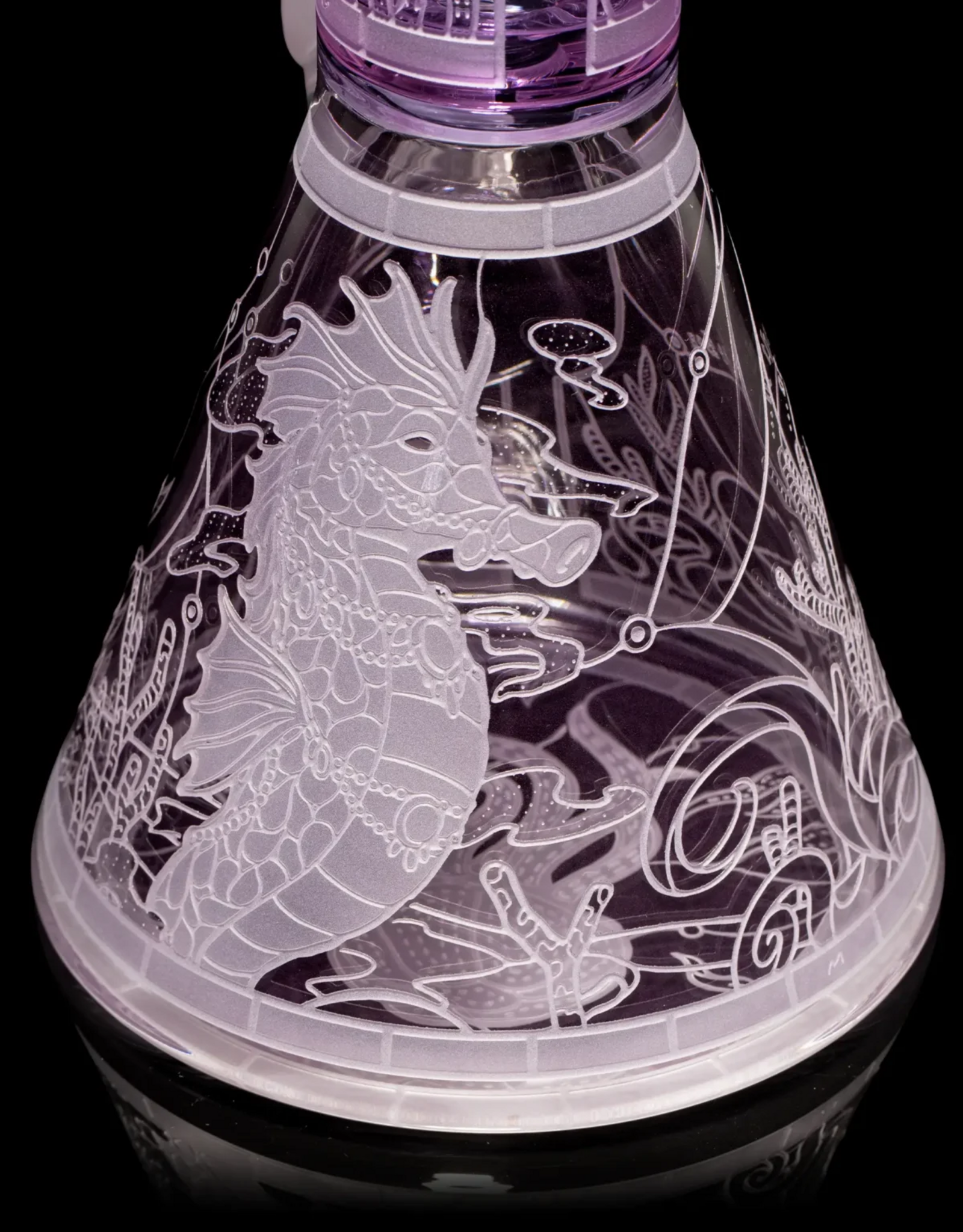 16" Purple Mistress of the Sea Beaker by Milkyway Glass