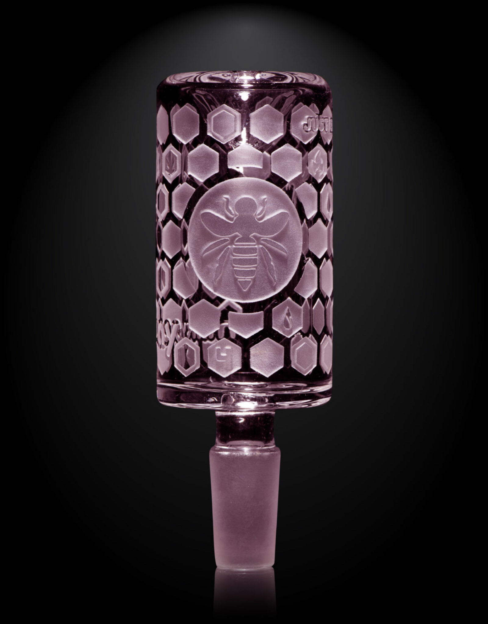 14mm Pink Bee Hive Long Bowl by Milkyway Glass