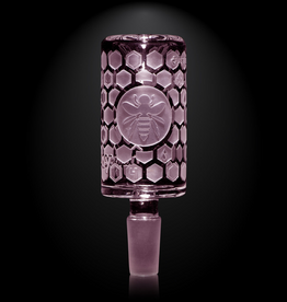 14mm Pink Bee Hive Long Bowl by Milkyway Glass