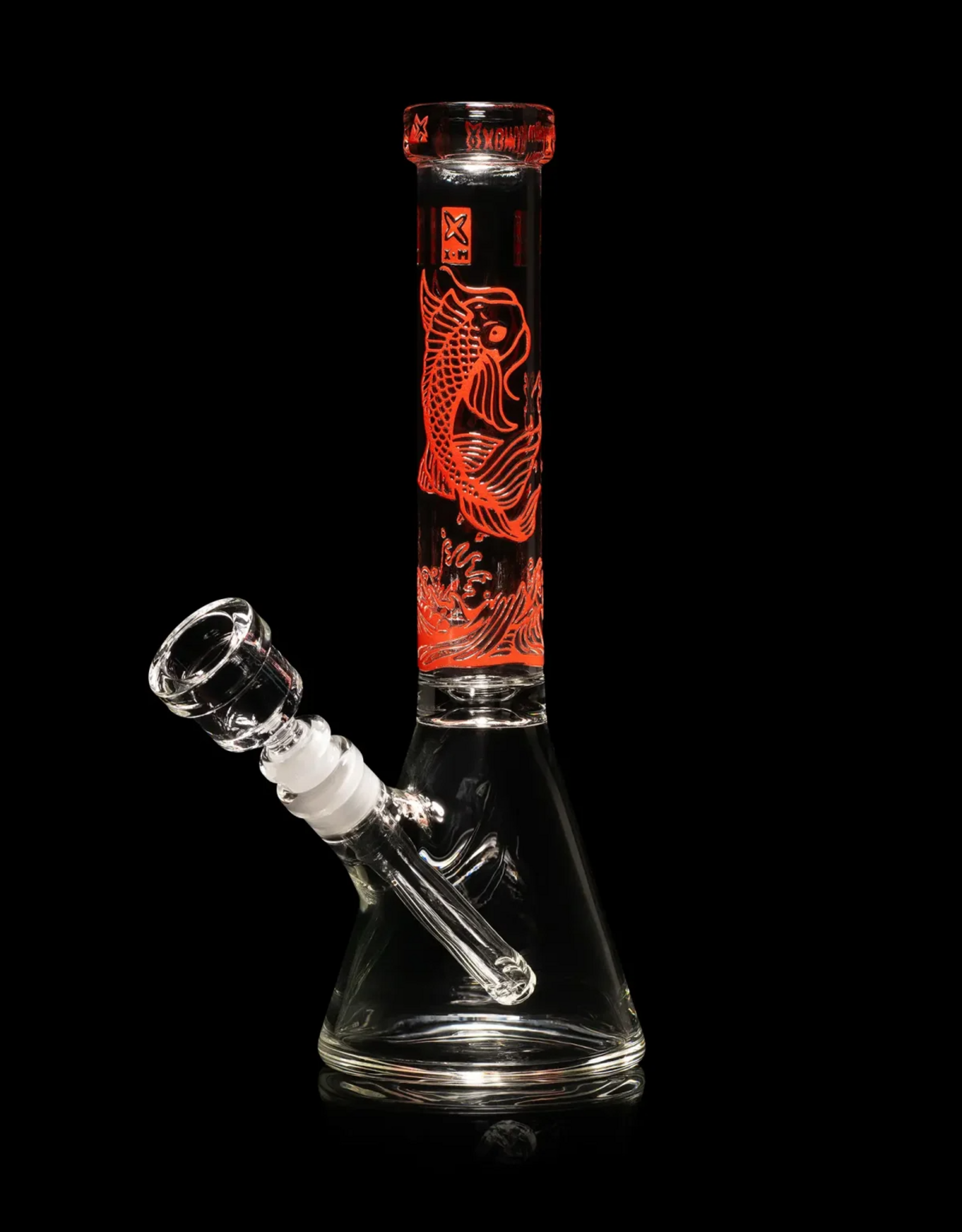10" Red Koi Carp Beaker by Milkyway Glass