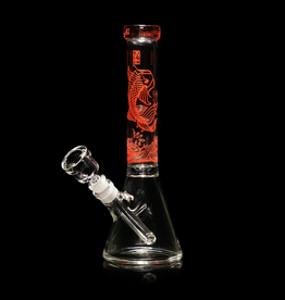 10" Red Koi Carp Beaker by Milkyway Glass