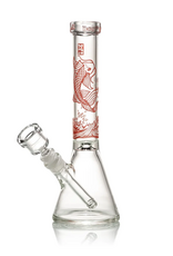 10" Red Koi Carp Beaker by Milkyway Glass