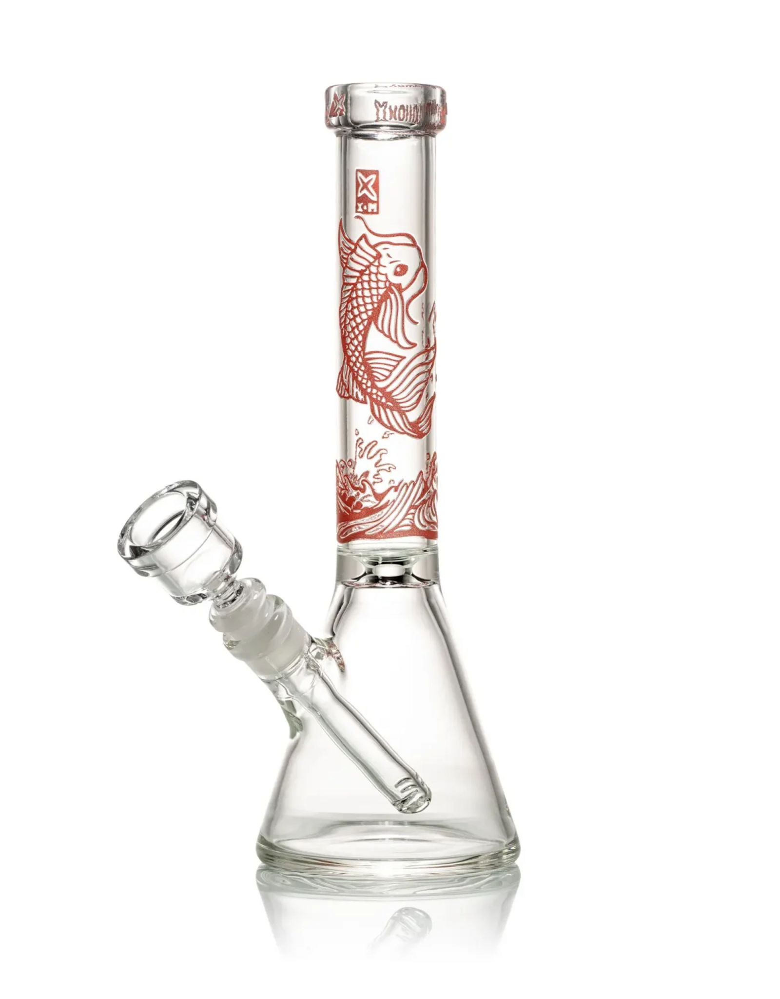 10" Red Koi Carp Beaker by Milkyway Glass