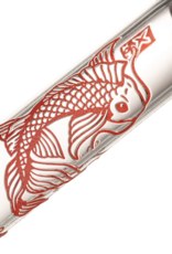 10" Red Koi Carp Beaker by Milkyway Glass
