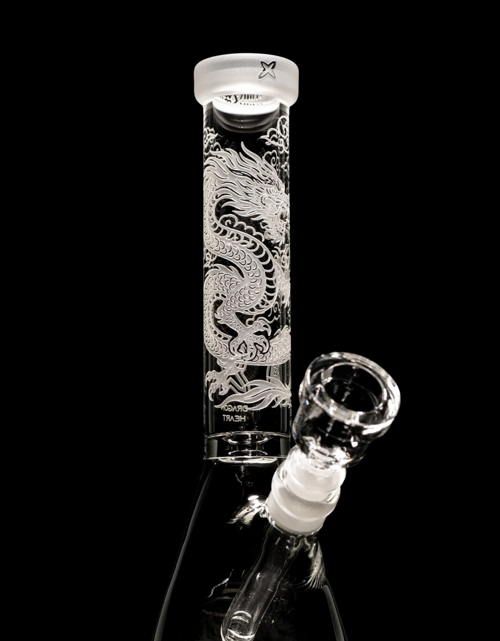 10" Dragon Heart Beaker by Milkyway Glass