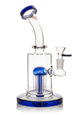 Red Eye Glass 9" Blue Overstand Bubbler by Red Eye Glass