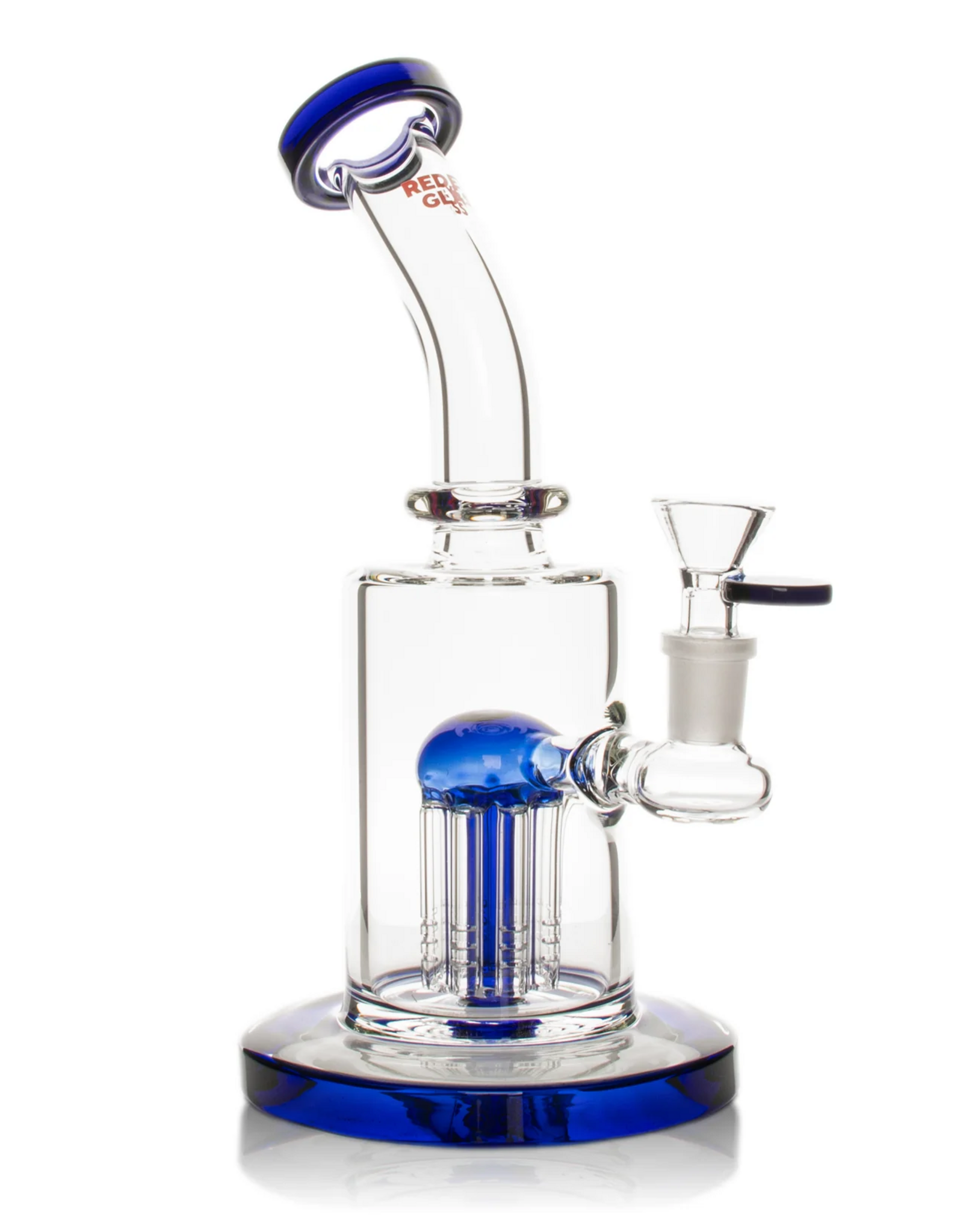 Red Eye Glass 9" Blue Overstand Bubbler by Red Eye Glass