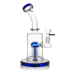 Red Eye Glass 9" Blue Overstand Bubbler by Red Eye Glass