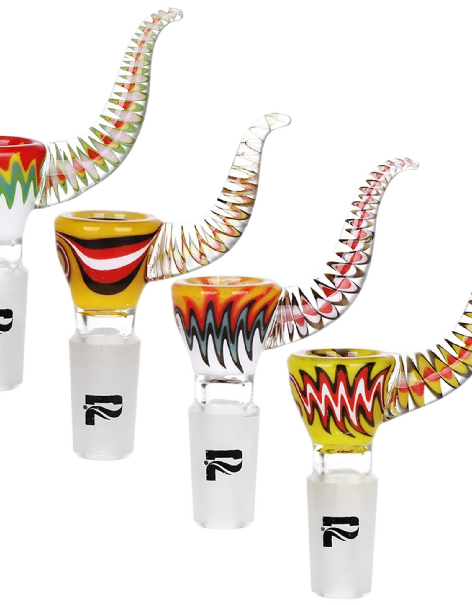 14mm Horned Wig Wag Bowl by Pulsar - Assorted Colours