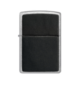 Street Chrome/Black Leather Zippo