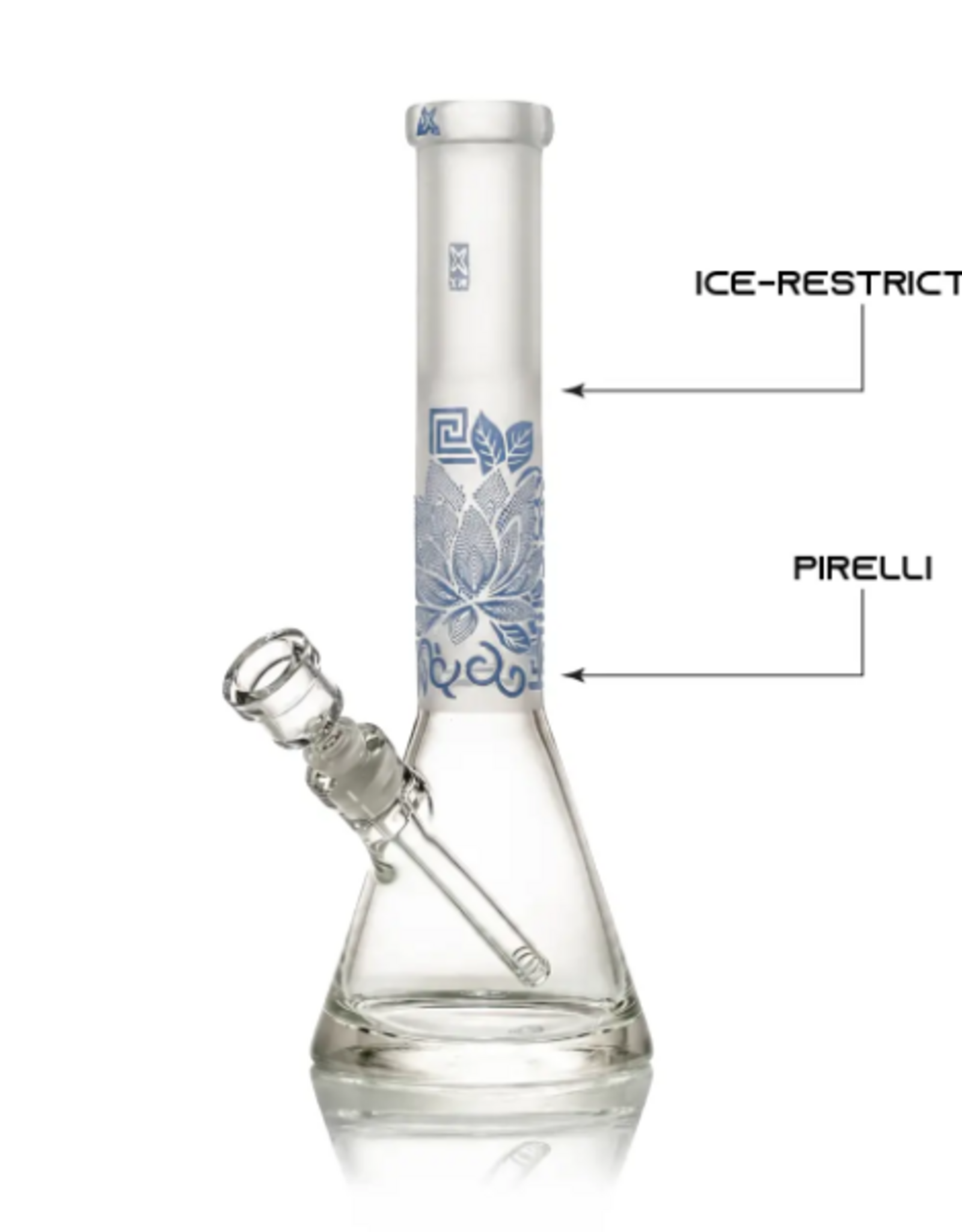 14" Blue Lotus X Beaker by Milkyway