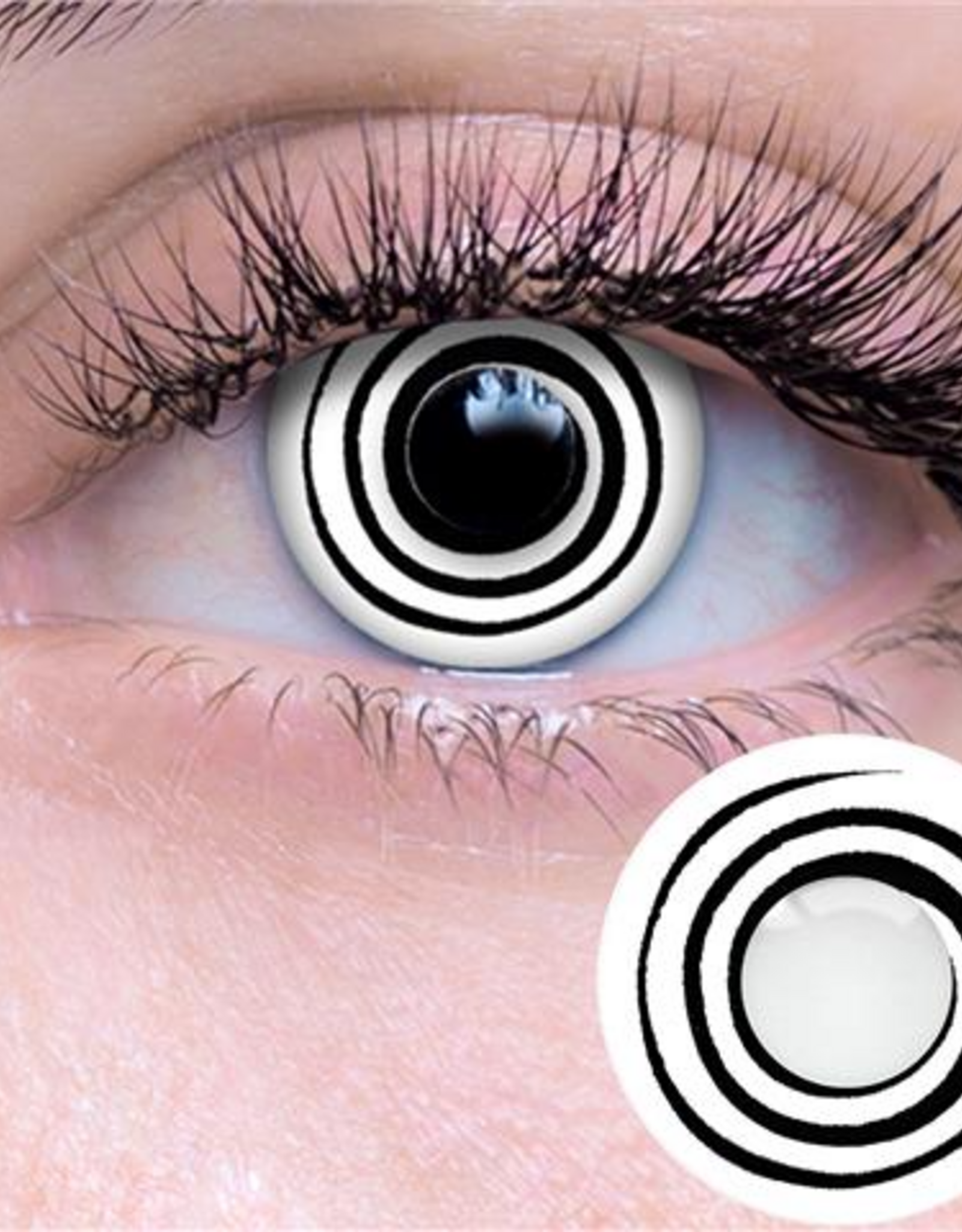Black Spiral Contact Lenses