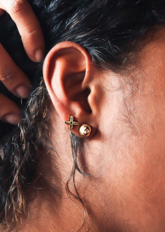 Brass & Unity Flower Power stud earrings