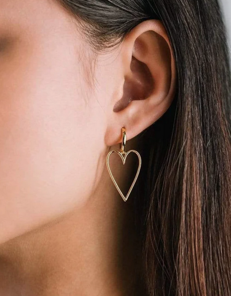 Lover's Tempo Lover's Tempo Lovestruck heart hoop earrings
