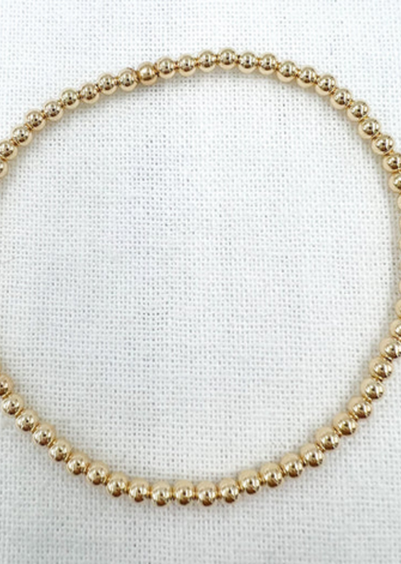 Saskia de Vries Gold Leave-on 3mm bracelet