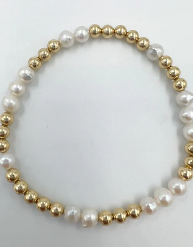 Saskia de Vries Saskia 14k filled pearl bracelet