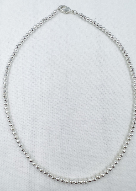Saskia de Vries Leave on necklace sterling silver 4mm
