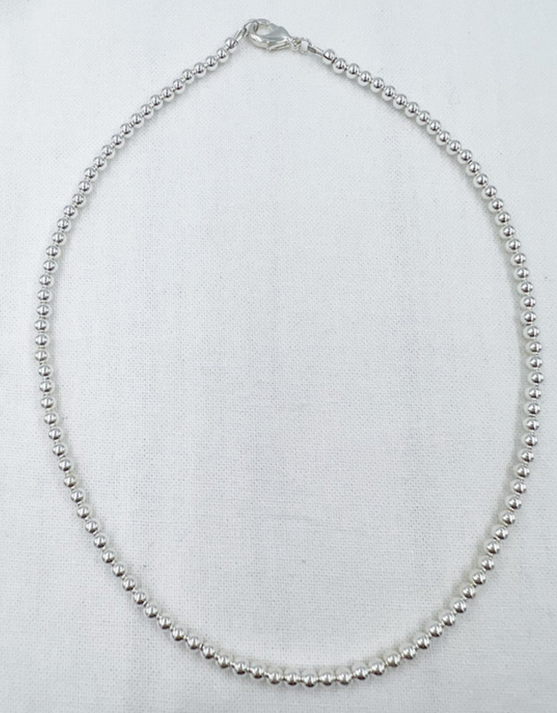 Saskia de Vries Saskia Leave on 18" necklace sterling silver 4mm