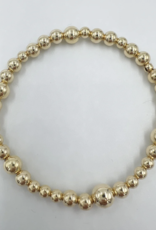 Saskia de Vries Saskia Mixed ball bracelet gold 7"