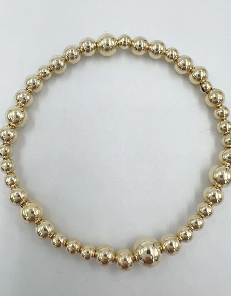 Saskia de Vries Saskia Mixed ball bracelet gold 7"