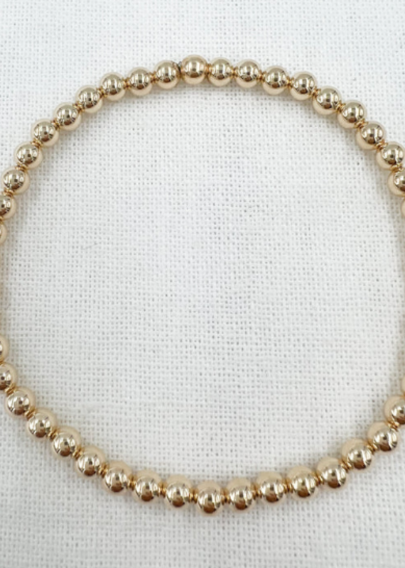 Saskia de Vries Saskia Gold Leave-on 4mm bracelet 7"