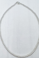 Saskia de Vries Saskia Silver Leave on 16" necklace 4mm