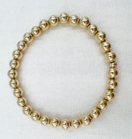 Saskia de Vries Gold 6mm Leave on bracelet 7"