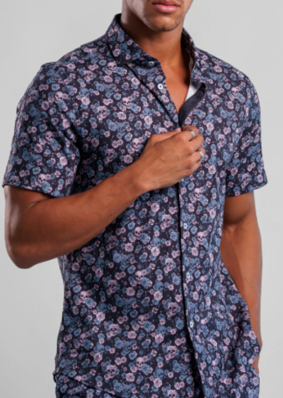 Stone Rose Nova SS Skulls Bttn Up