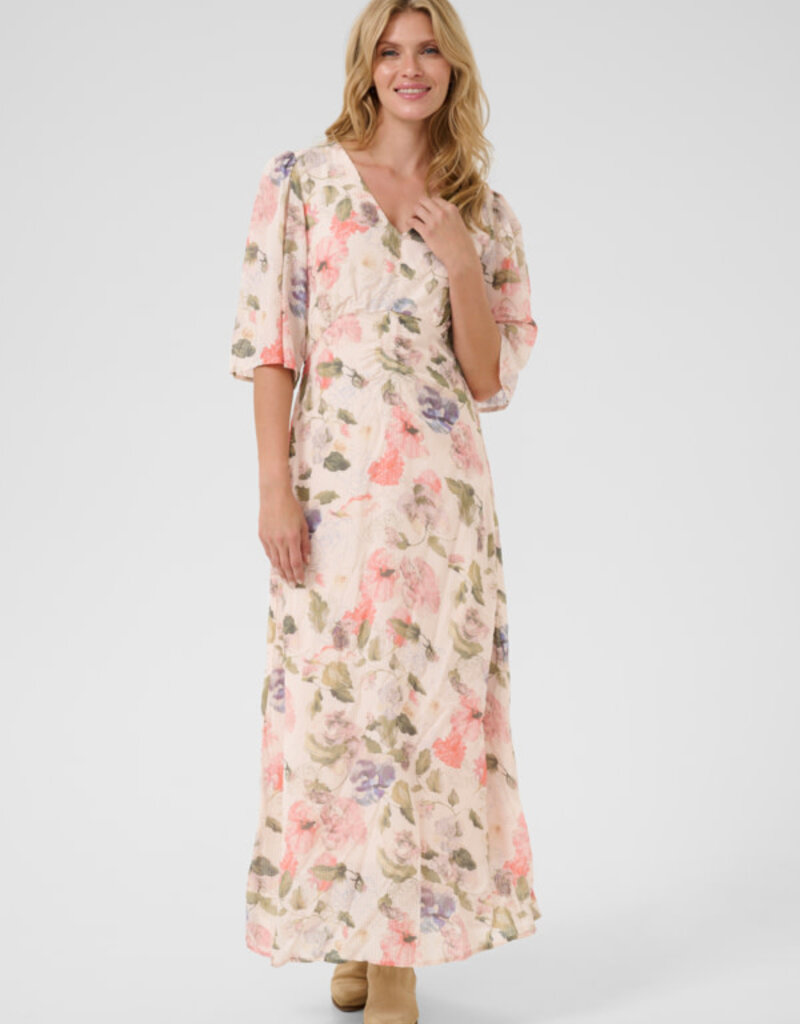 Cream Cream Hailey long dress