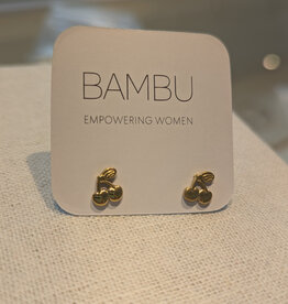 Bambu Cerise Studs