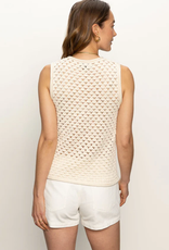 Sanctuary Sanctuary Open stitch shell