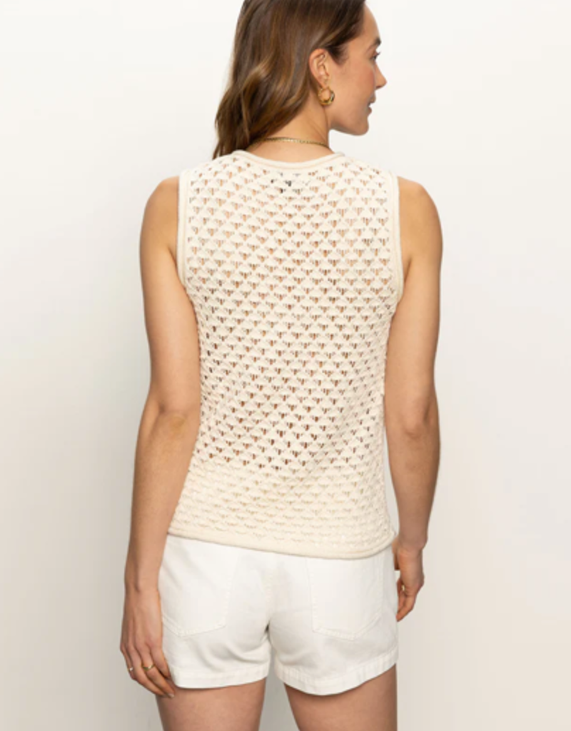 Sanctuary Sanctuary Open stitch shell
