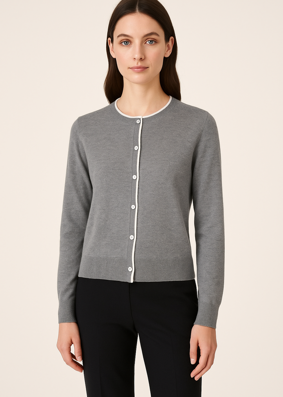 Meilleur Moment Contrasting stitch cardi