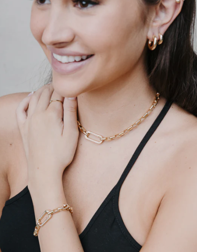 Limlim Limlim Box Chain Crystal necklace