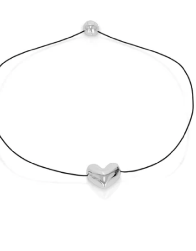Limlim Limlim Short Shiny Heart necklace