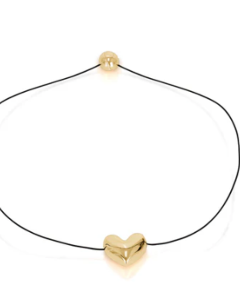 Limlim Limlim Short Shiny Heart necklace